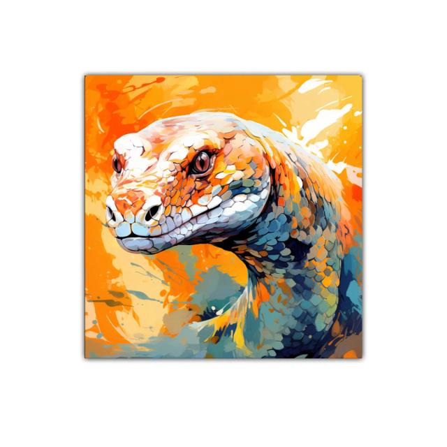 Cuadro decorativo de lagarto con vibrantes colores intensos