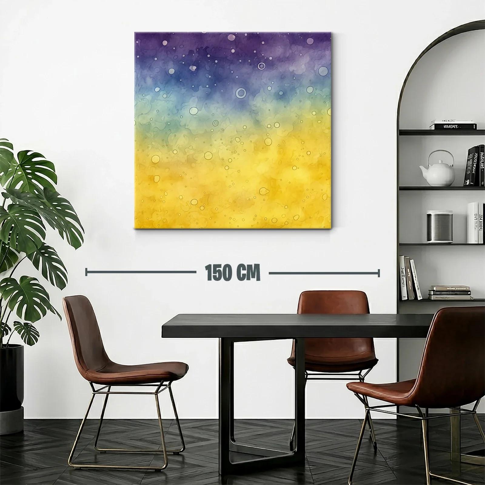 Composición abstracta en tonos morado azul y amarillo — miniatura 2