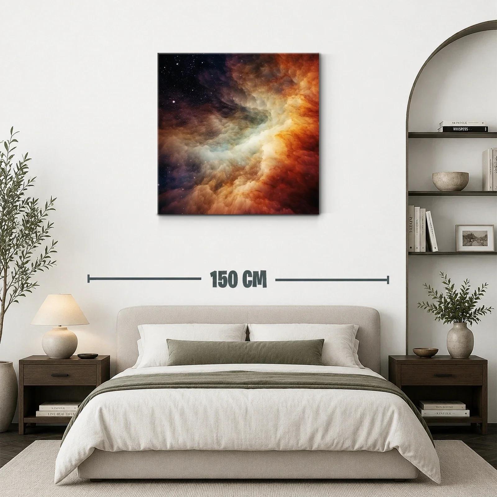 Vibrante abstracción nebulosa con tonos cálidos y estelares — miniatura 3