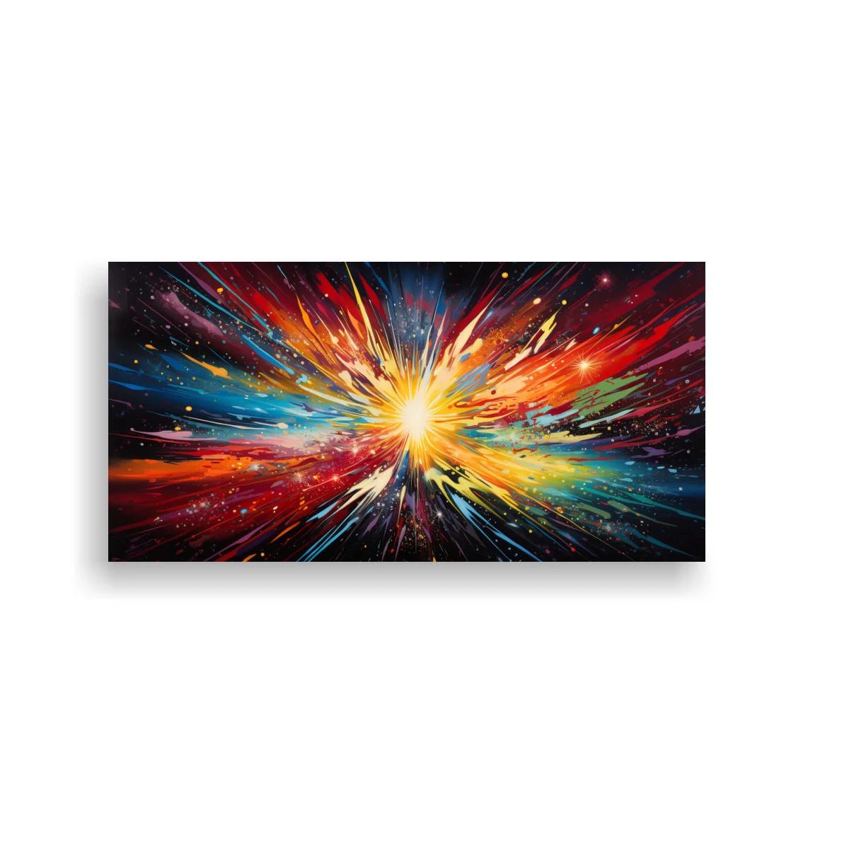 Cuadro explosión de color con estallido luminoso — imagen principal