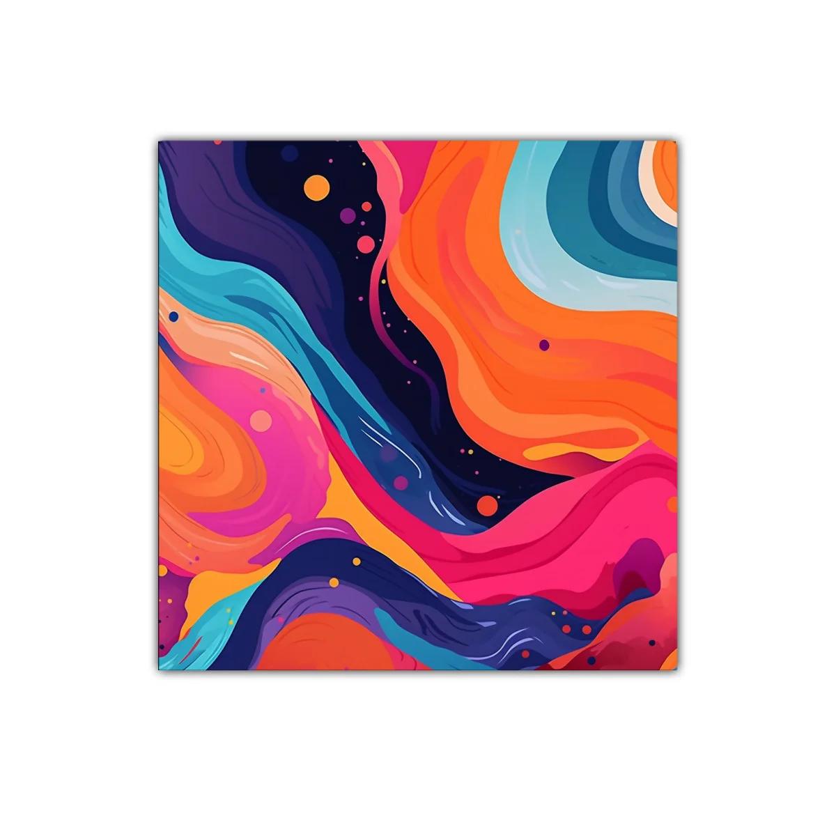 Cuadro abstracto con vibrantes colores y formas fluidas — imagen principal