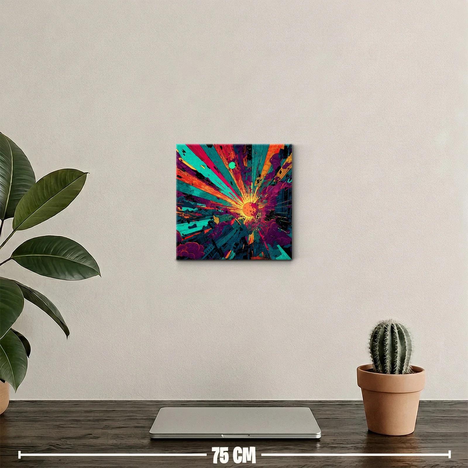 Estallido de luz cósmica con vibrantes colores contrastantes — miniatura 2
