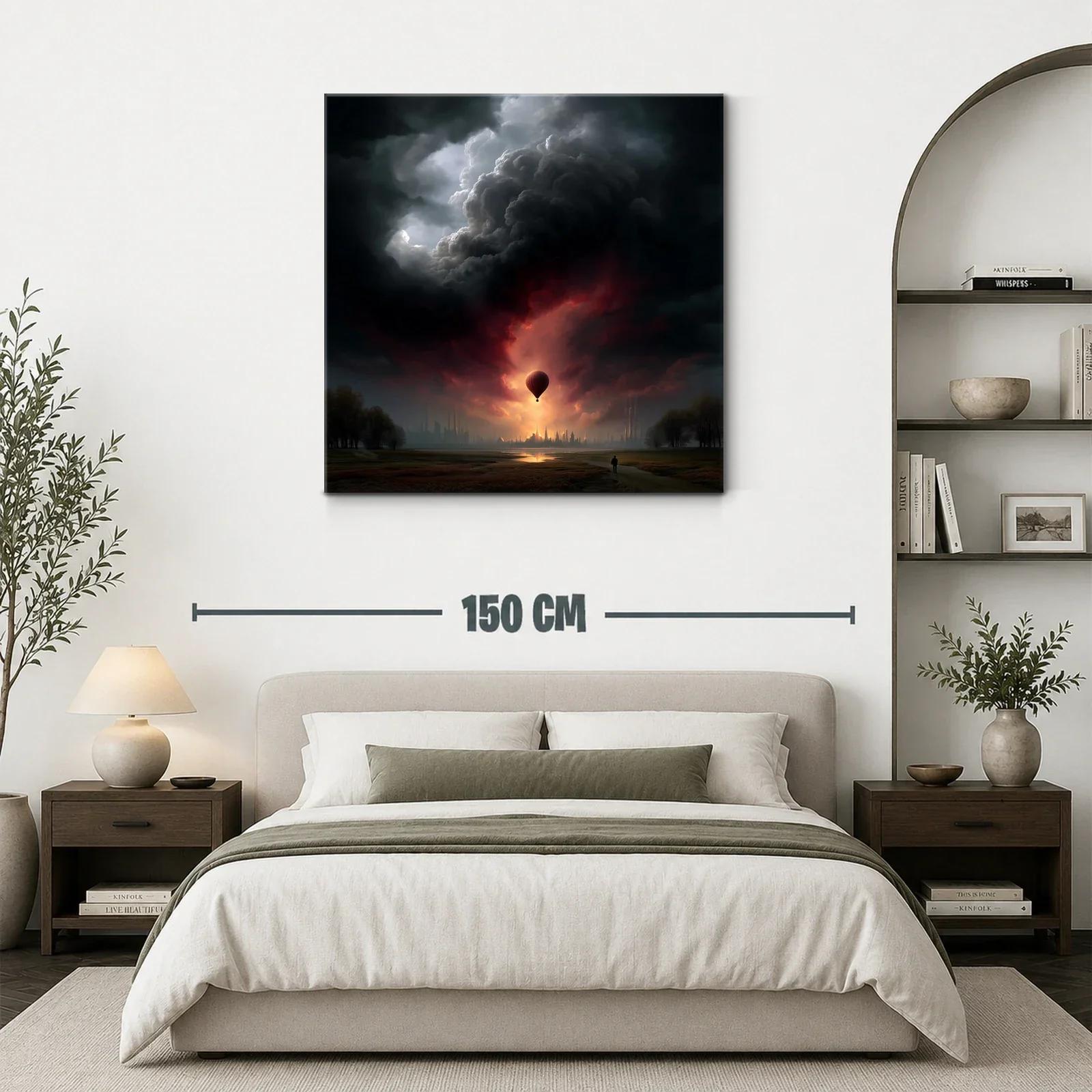Globero solitario contra cielo dramático al atardecer — miniatura 3
