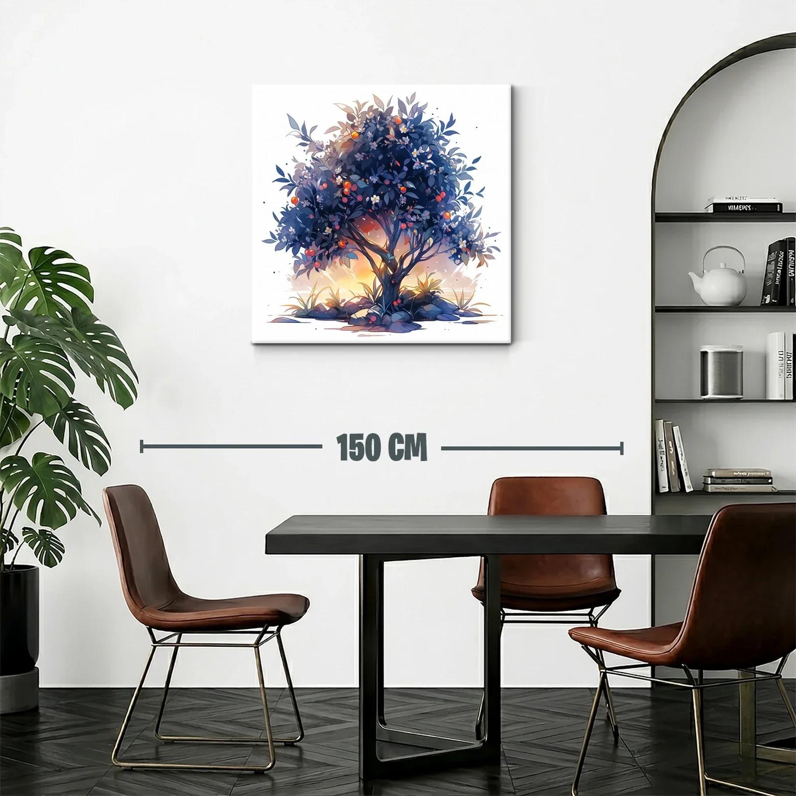Árbol frutal con tonos cálidos y detalles delicados — miniatura 2