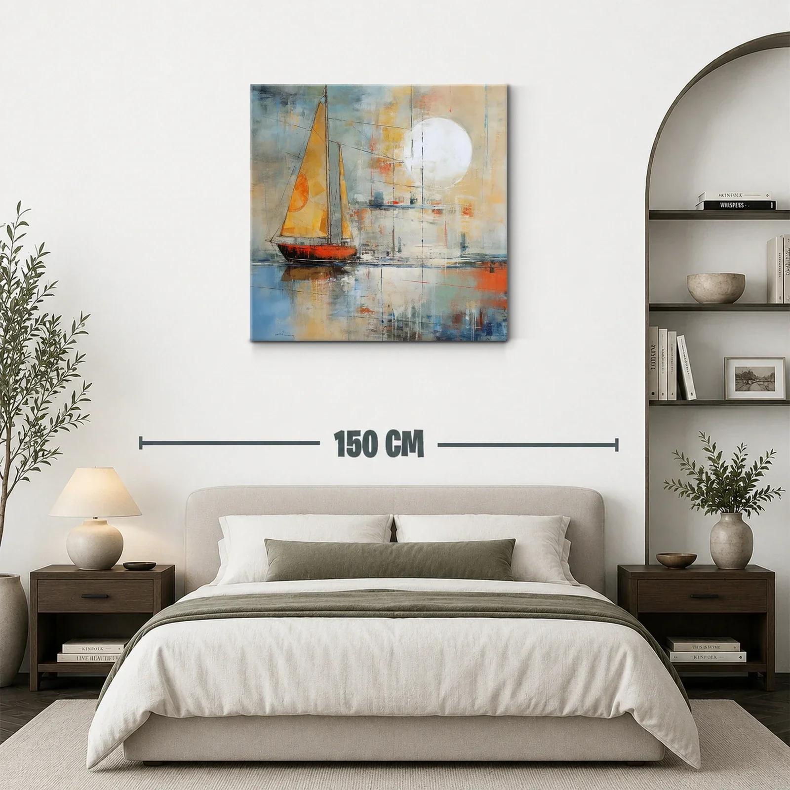 Barco de vela en atmósfera brillante y abstracta — miniatura 3