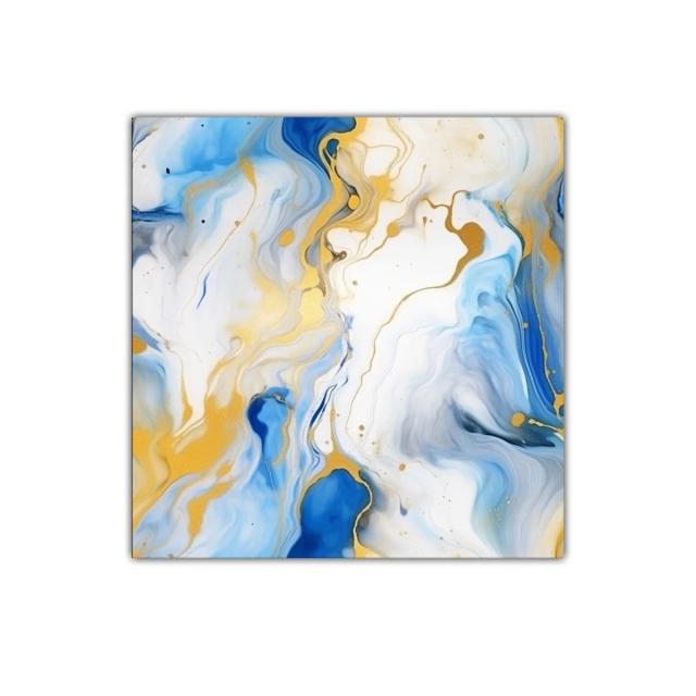 Estallido de colores en azul y dorado para ambientes modernos