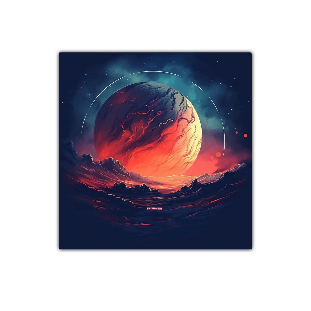 Paisaje interplanetario con tonos vibrantes y contrastes marcados — imagen principal