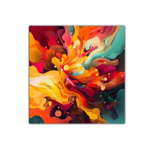 Explosión de color con formas fluidas y vibrantes