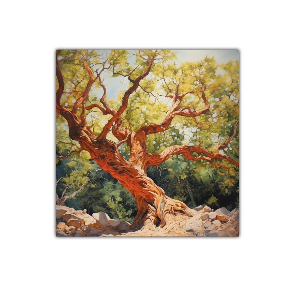 Majestuoso árbol con tronco retorcido y follaje luminoso — imagen principal