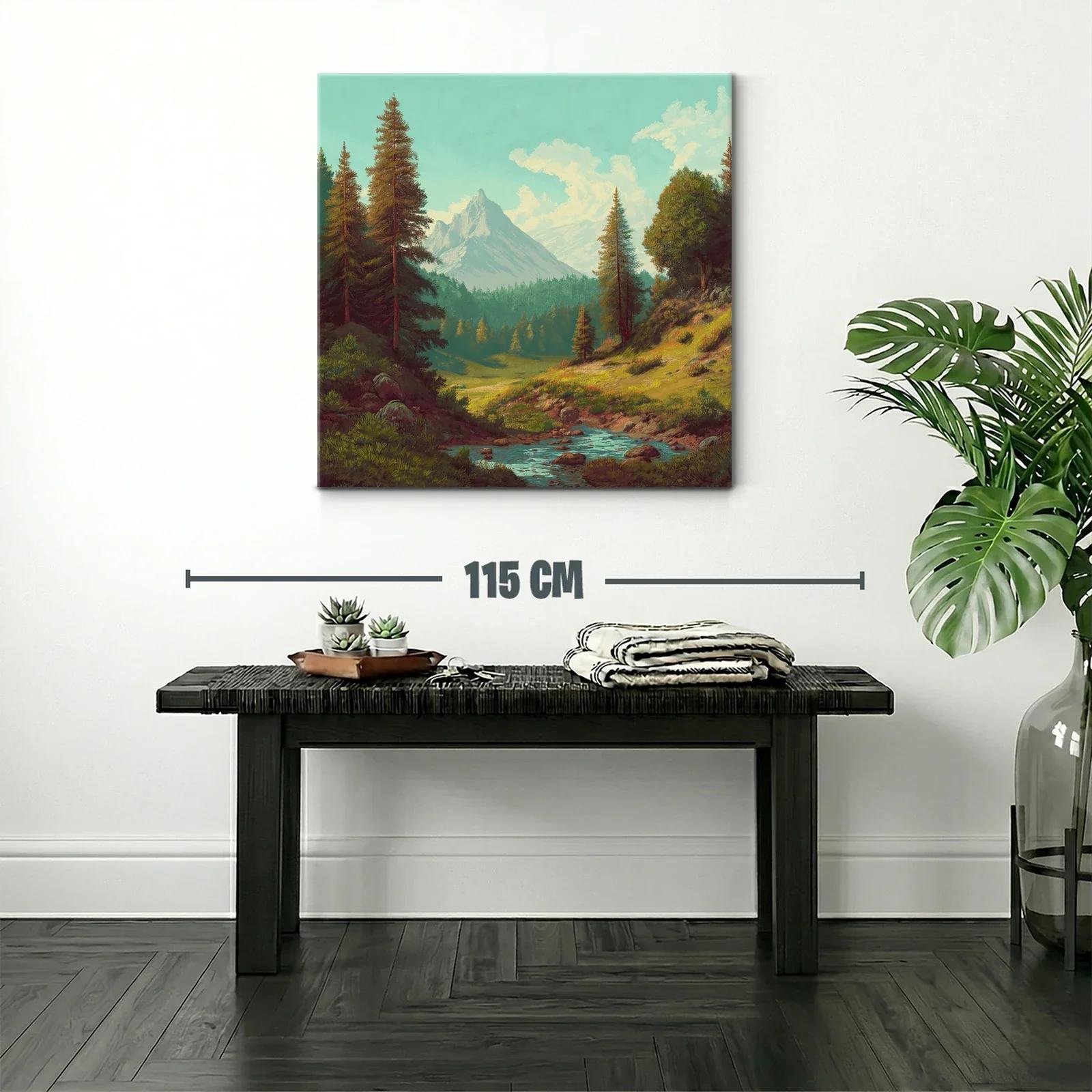 Paisaje natural con río y montañas en calma — miniatura 2