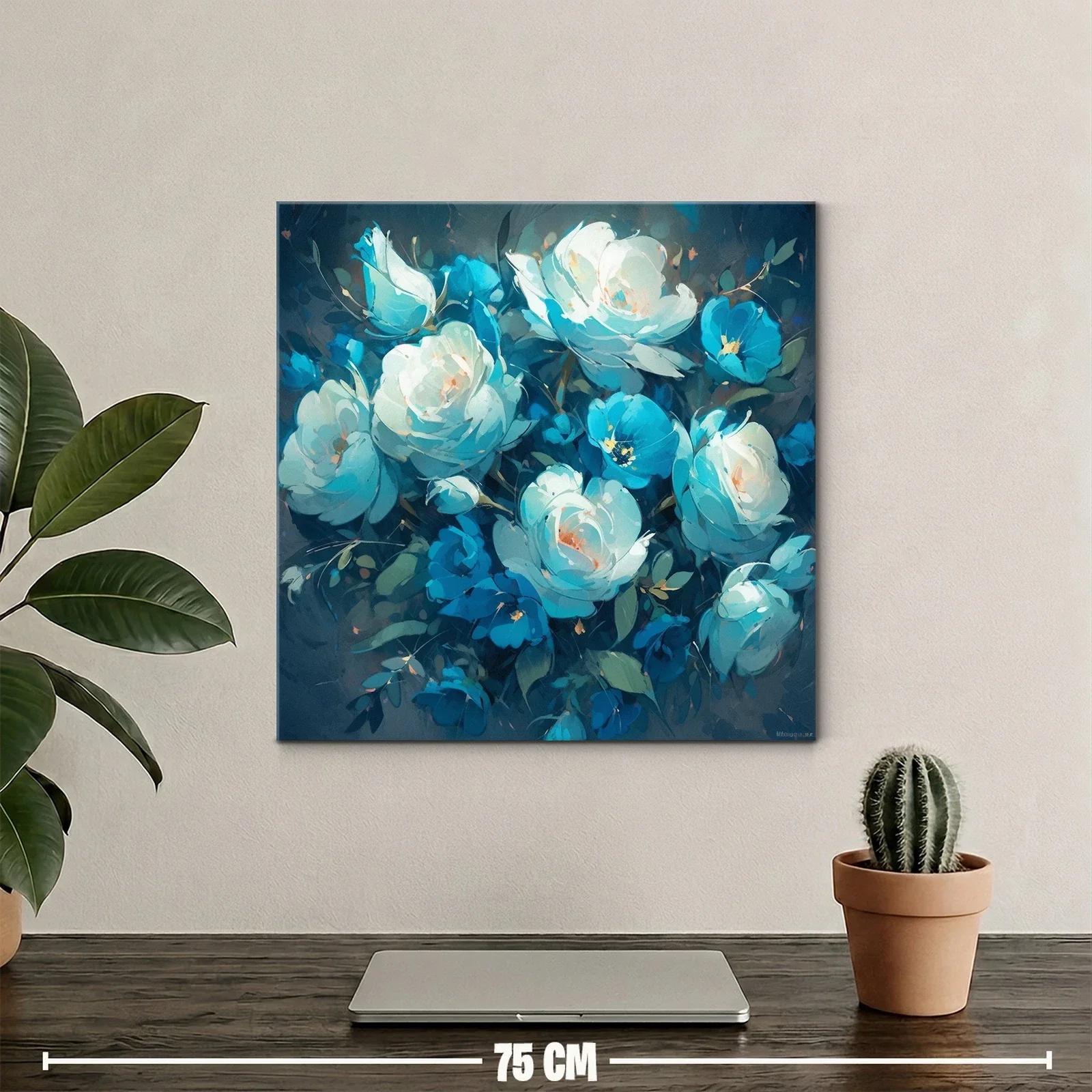 Naturaleza en calma con flores en tonos azul y blanco — miniatura 2