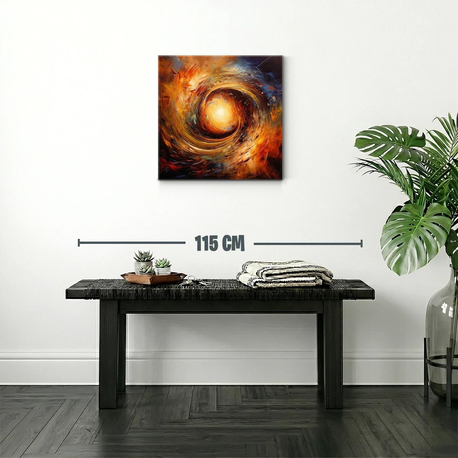 Cuadro Abstracto Espiral de Luz y Energía Cálida — miniatura 2