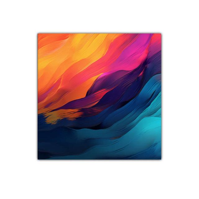 Cuadro decorativo en vibrantes tonos cálidos y fríos para ambientes modernos