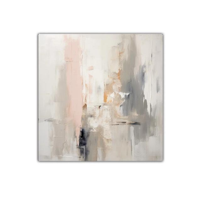 Cuadro abstracto en tonos neutros y suaves para decoración elegante