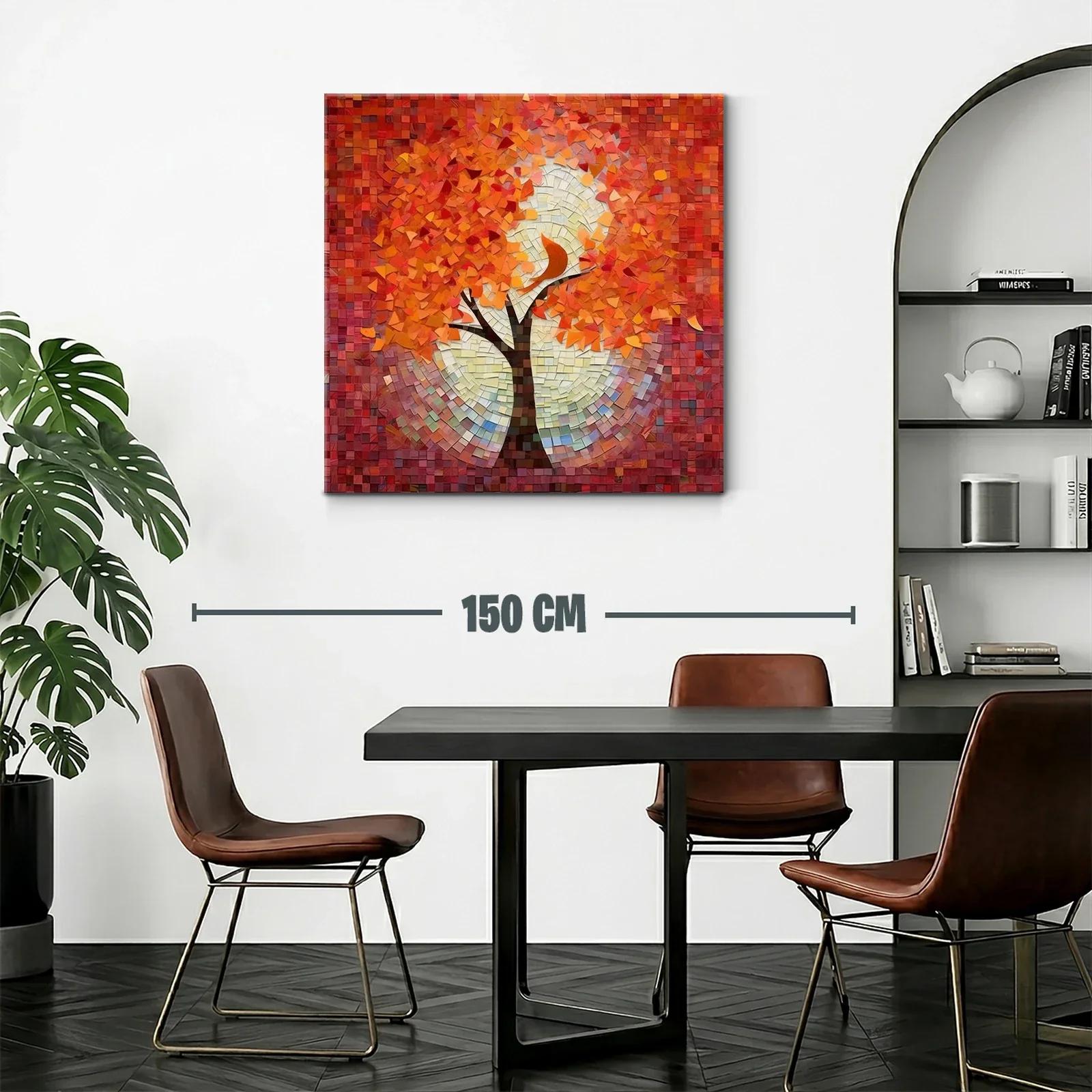 Árbol en tonos cálidos con fondo vibrante y abstracto — miniatura 2