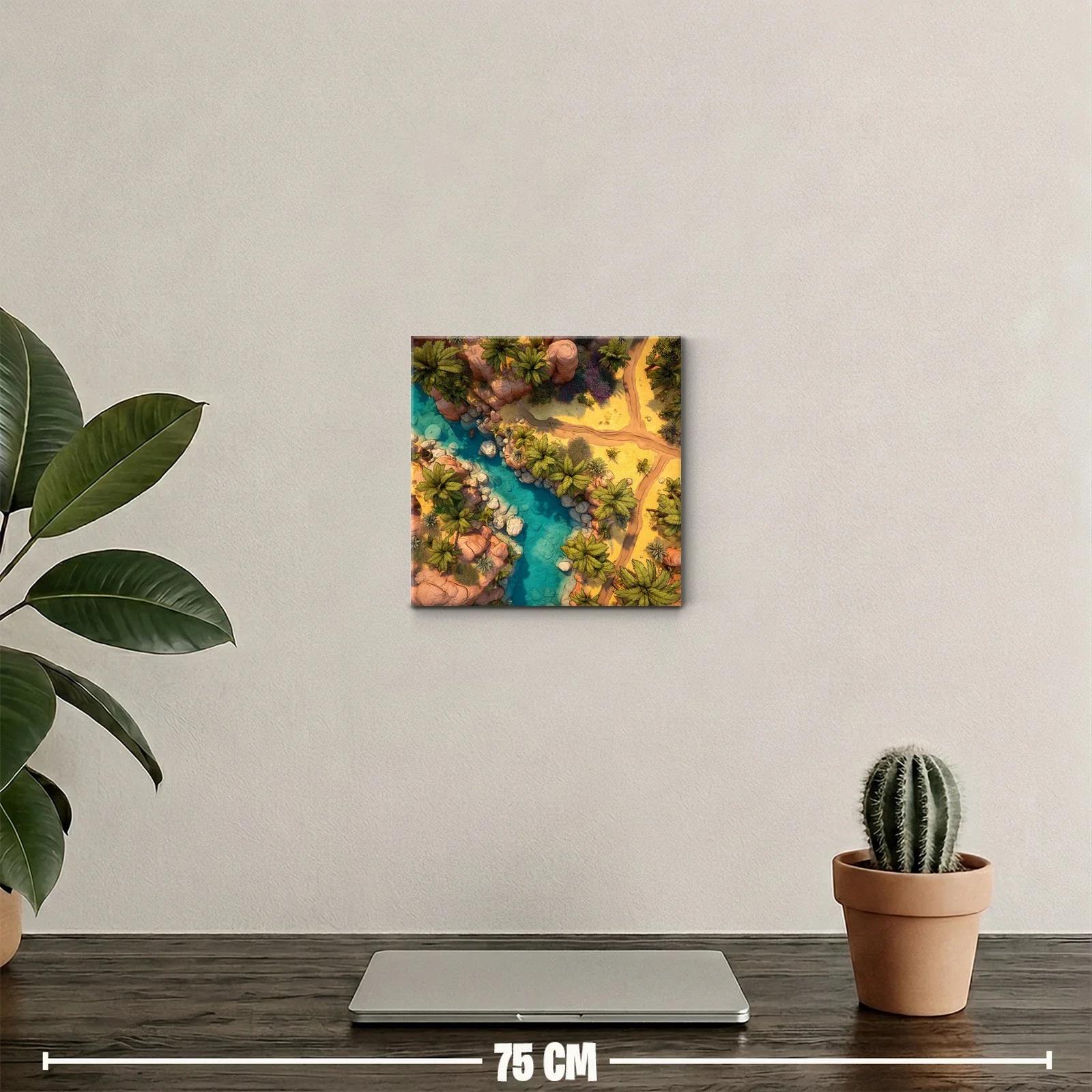 Paisaje natural con río turquesa y vegetación exuberante — miniatura 2