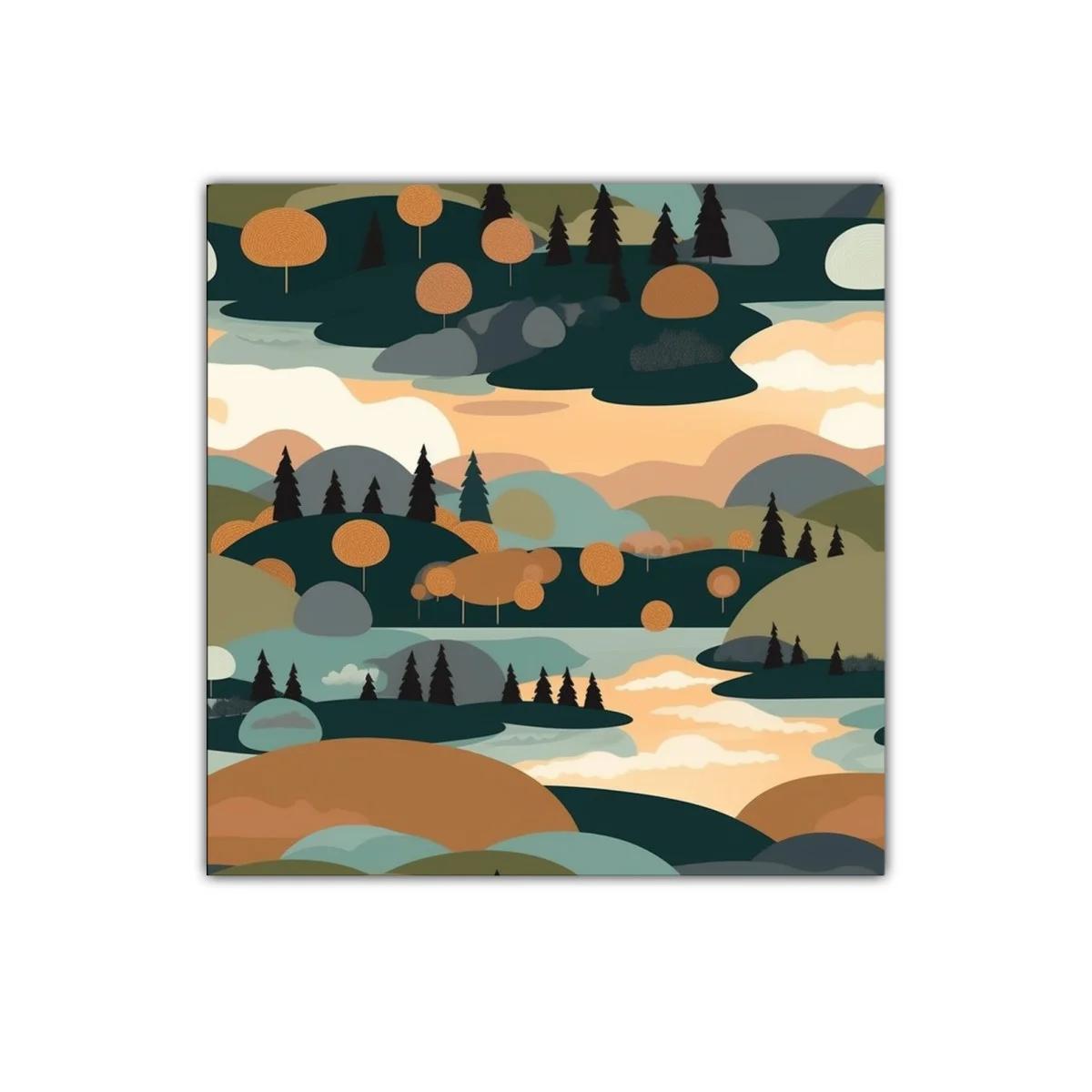 Paisaje abstracto con tonos cálidos y contrastes suaves — imagen principal