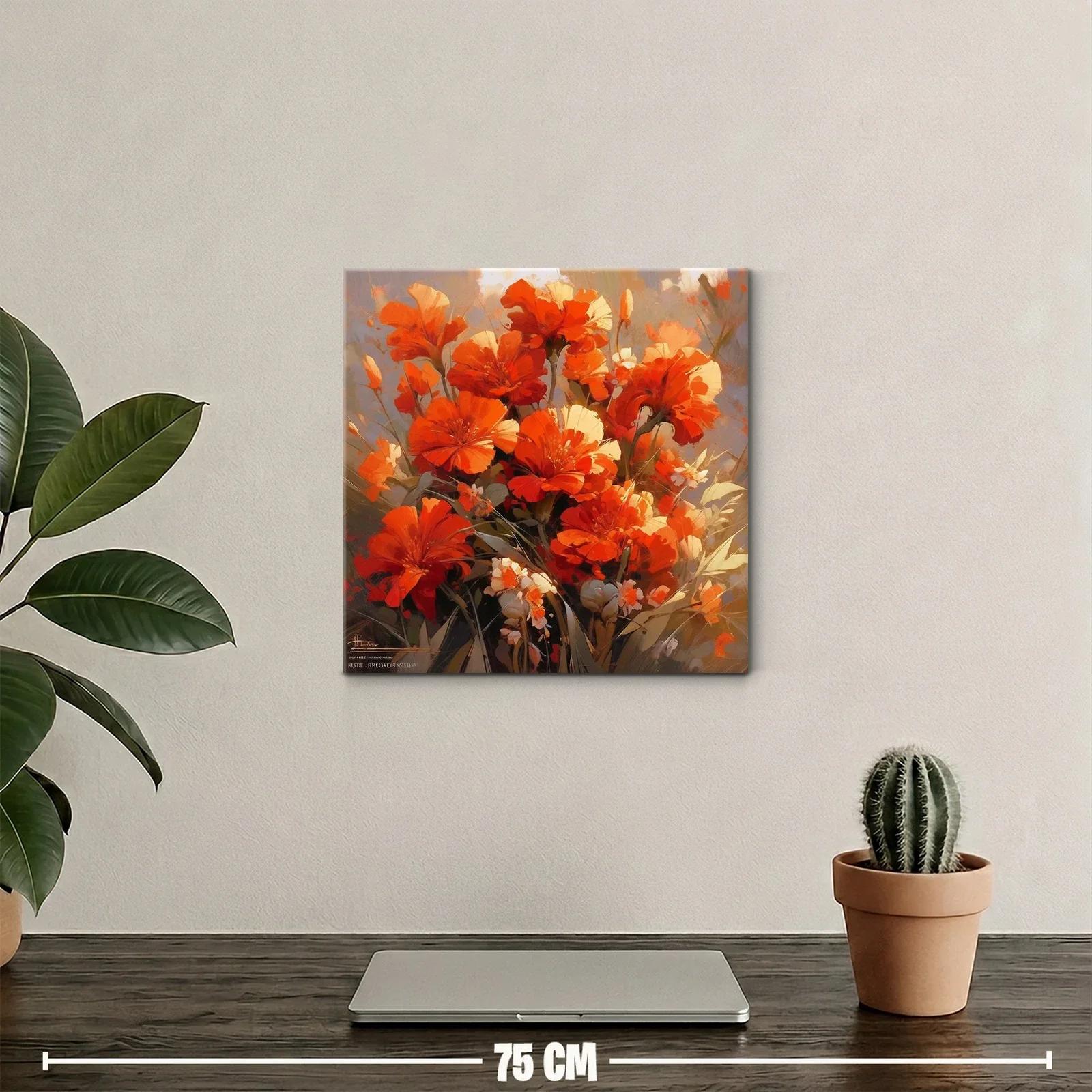 Flores vibrantes en tonos naranjas y cálidos — miniatura 2