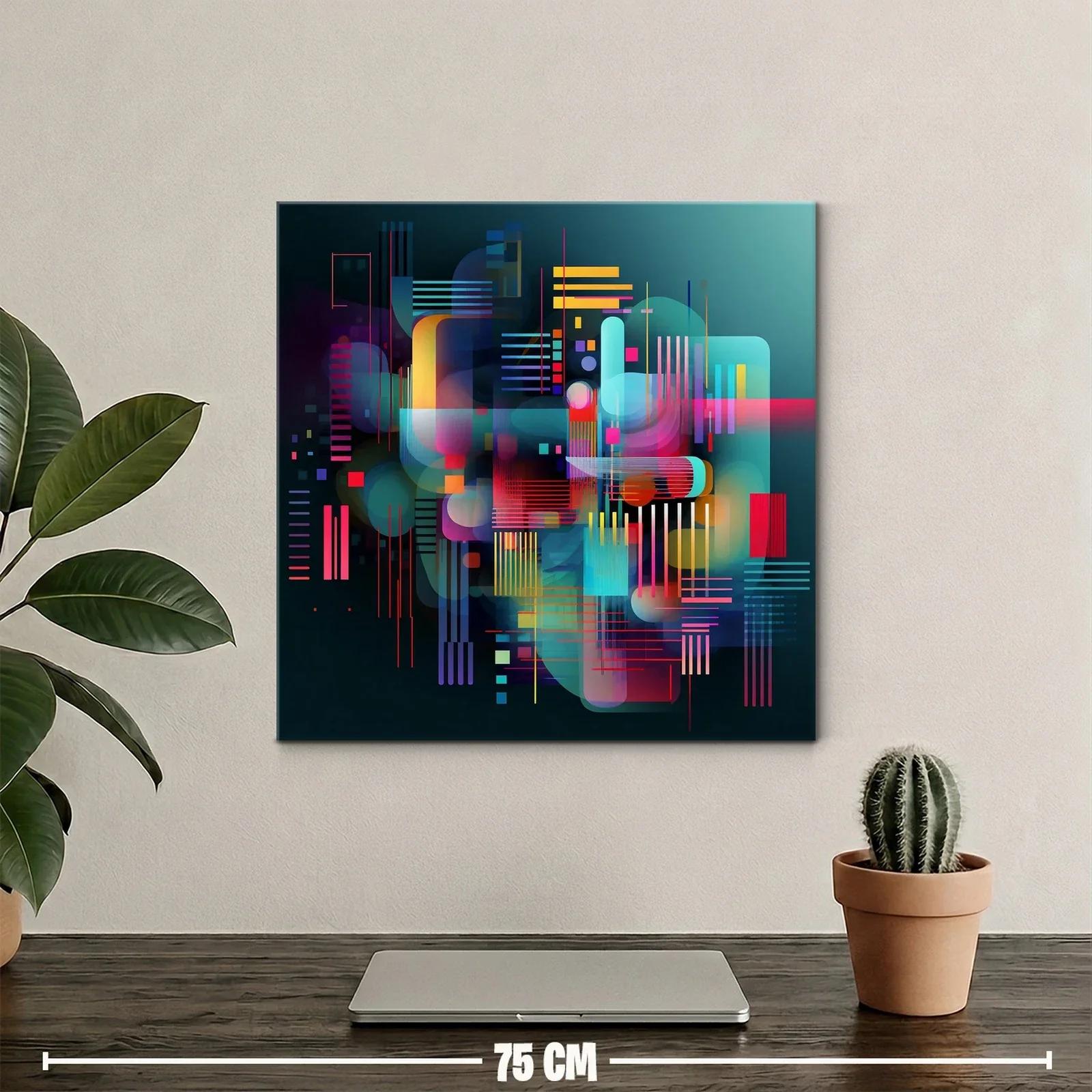 Composición abstracta en vibrantes tonos geométricos — miniatura 2