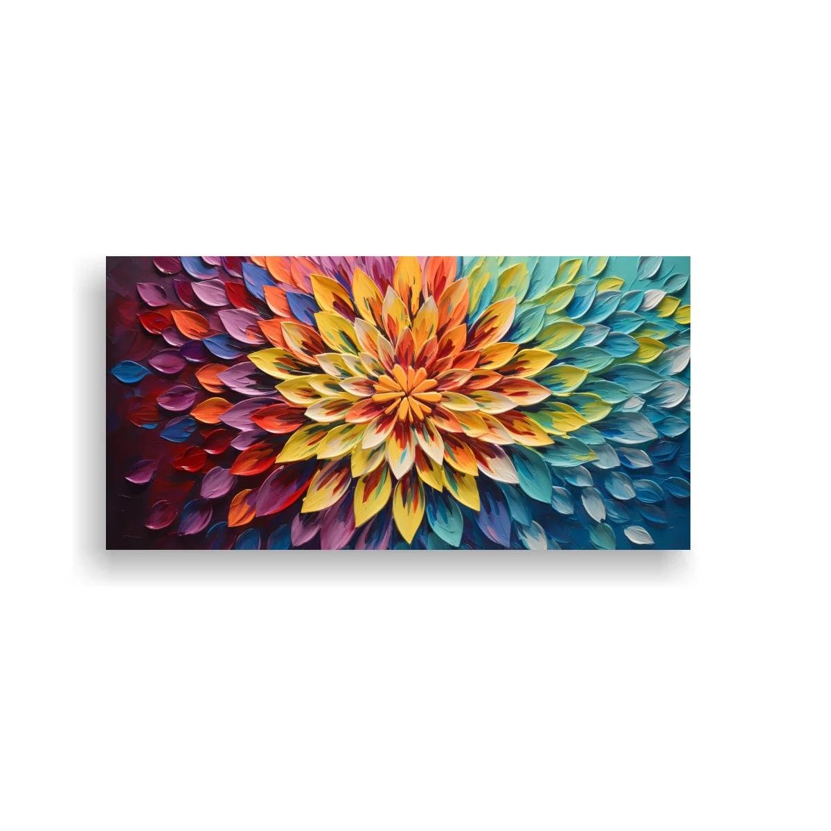 Cuadro dalia radial de pétalos superpuestos — imagen principal
