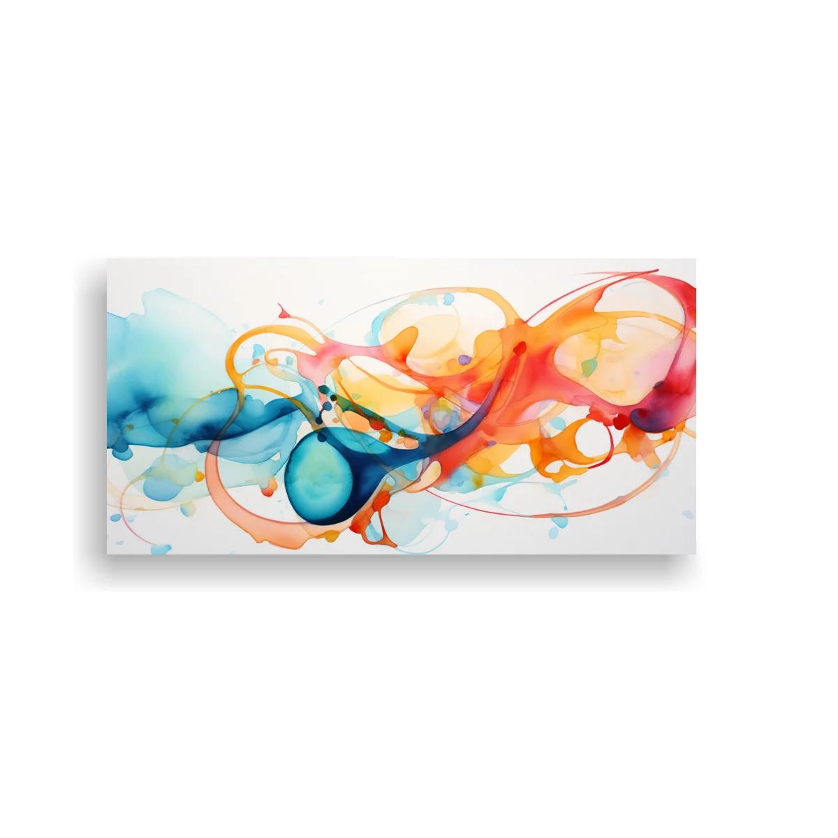 Cuadro remolinos abstractos de tinta con lazos de color — imagen principal