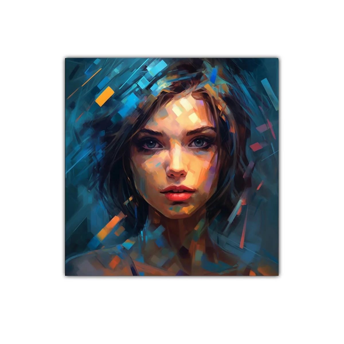 Retrato femenino contemporáneo con vibrantes colores — imagen principal