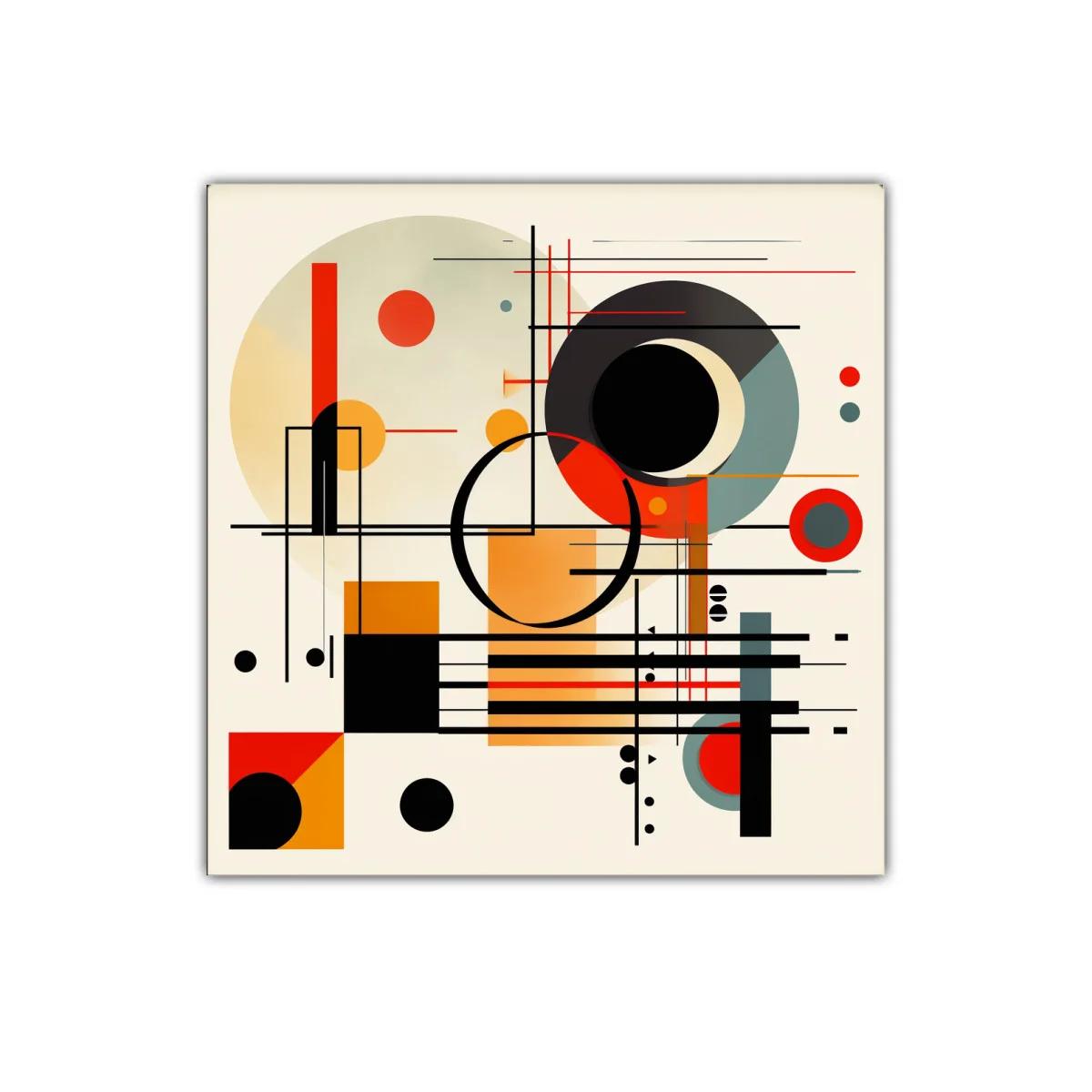 Composición geométrica en tonos cálidos y contrastes audaces — imagen principal