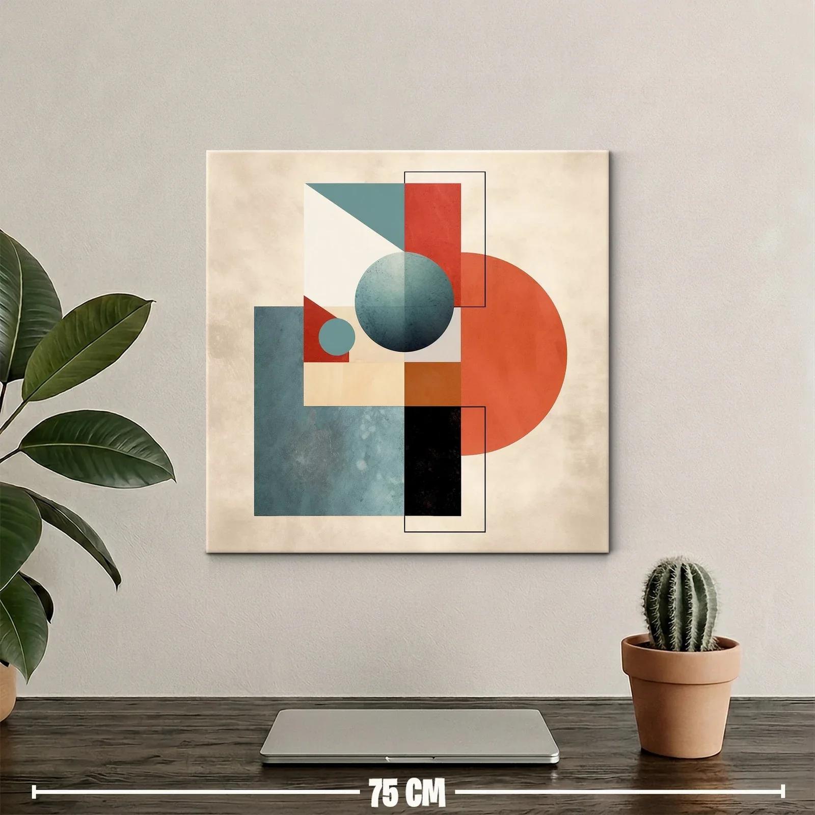 Composición geométrica con tonos cálidos y fríos — miniatura 2
