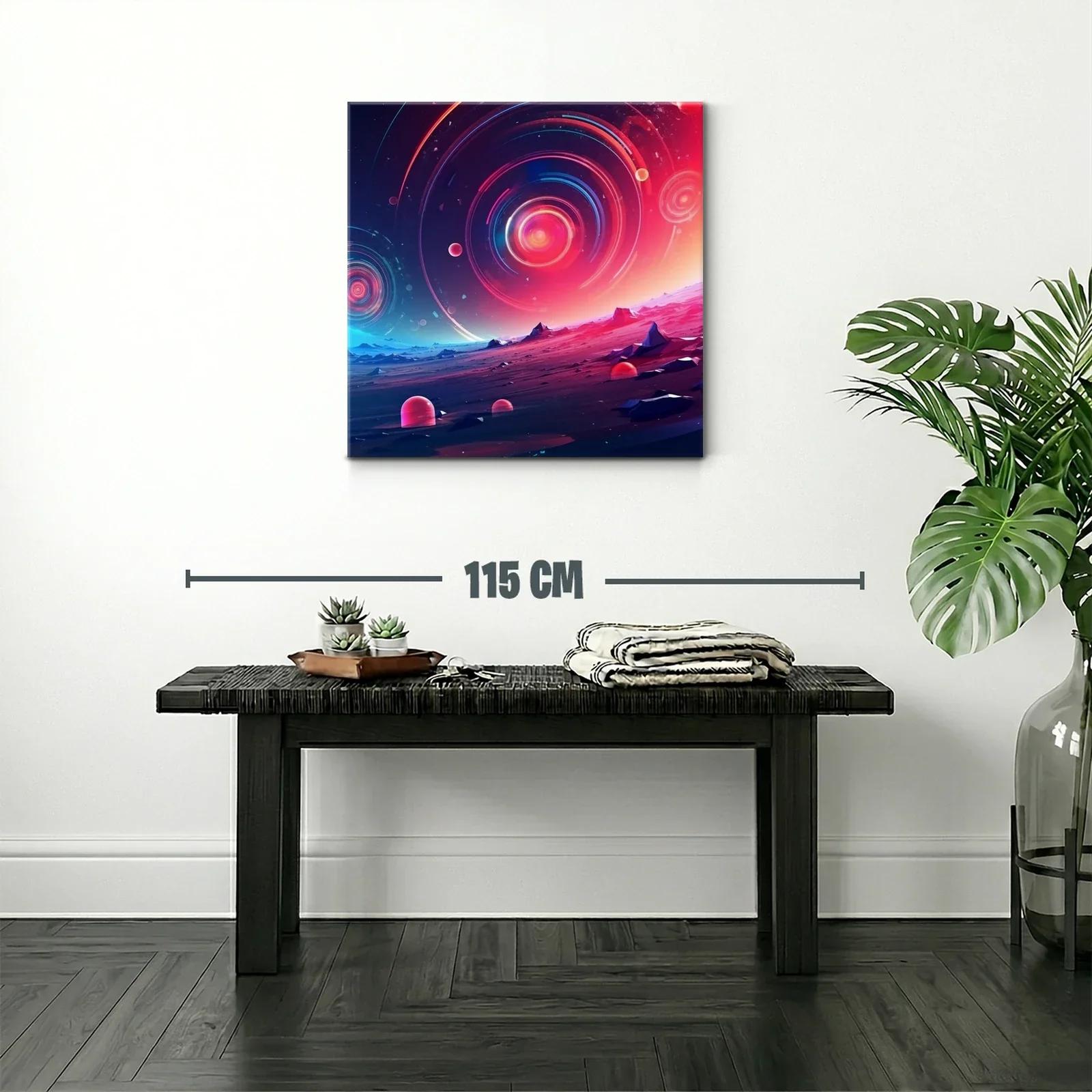 Paisaje cósmico con espirales de luz y tonos vibrantes — miniatura 2