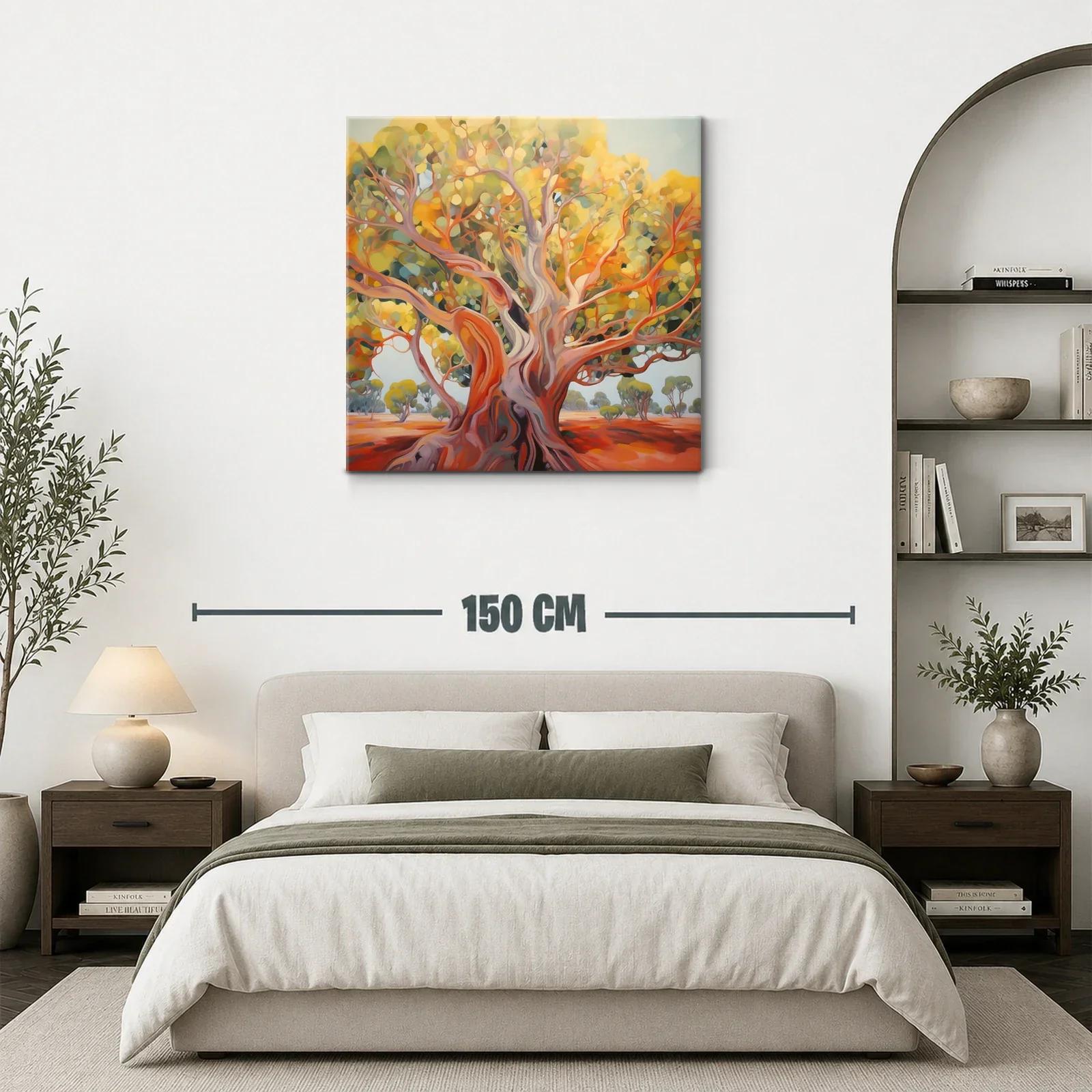 Árbol imponente con vibrantes tonos cálidos y frescos — miniatura 3