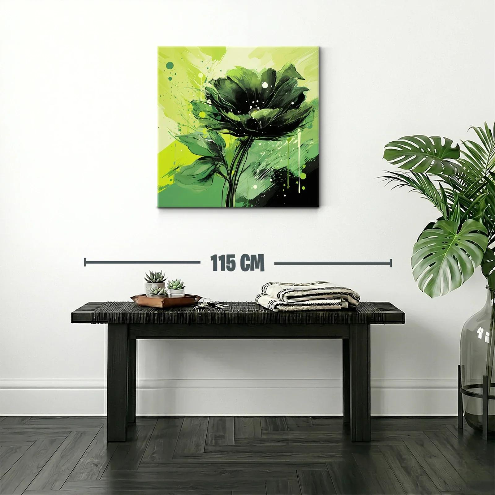 Flor vibrante en tonos verdes para ambiente natural — miniatura 2