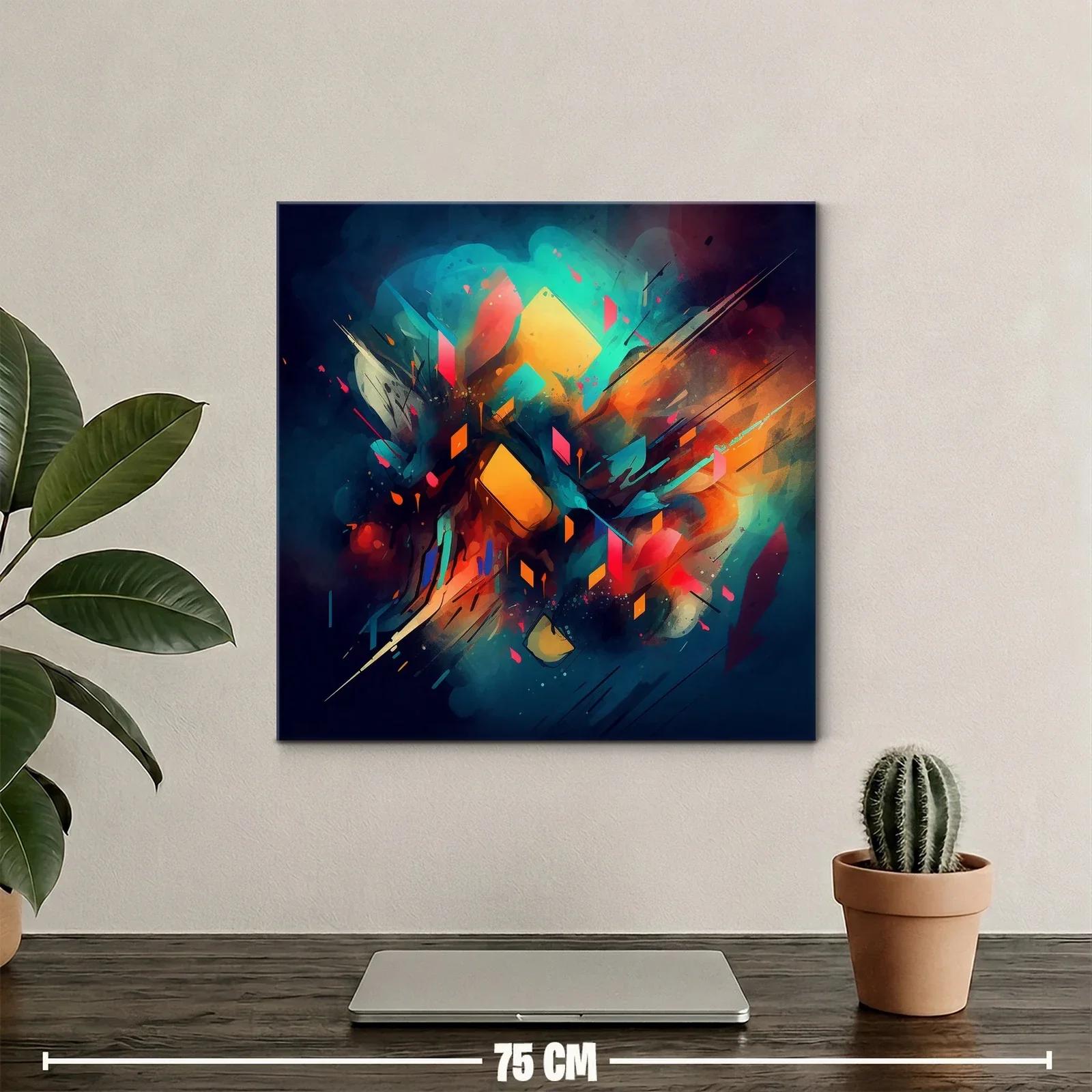 Composición abstracta con formas geométricas vibrantes — miniatura 2