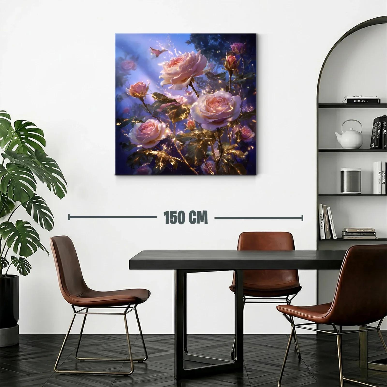 Rosas iluminadas en un entorno mágico y onírico — miniatura 2