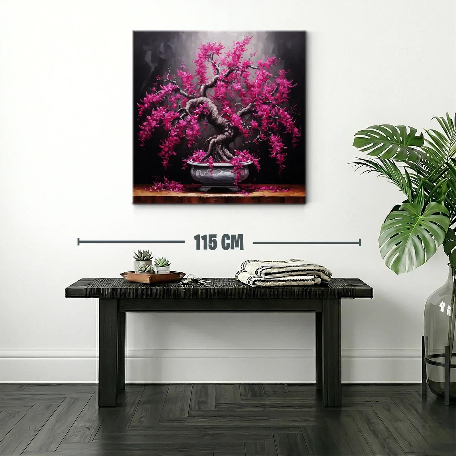 Armonía floral en bonsái con vibrantes tonos fucsia — miniatura 2