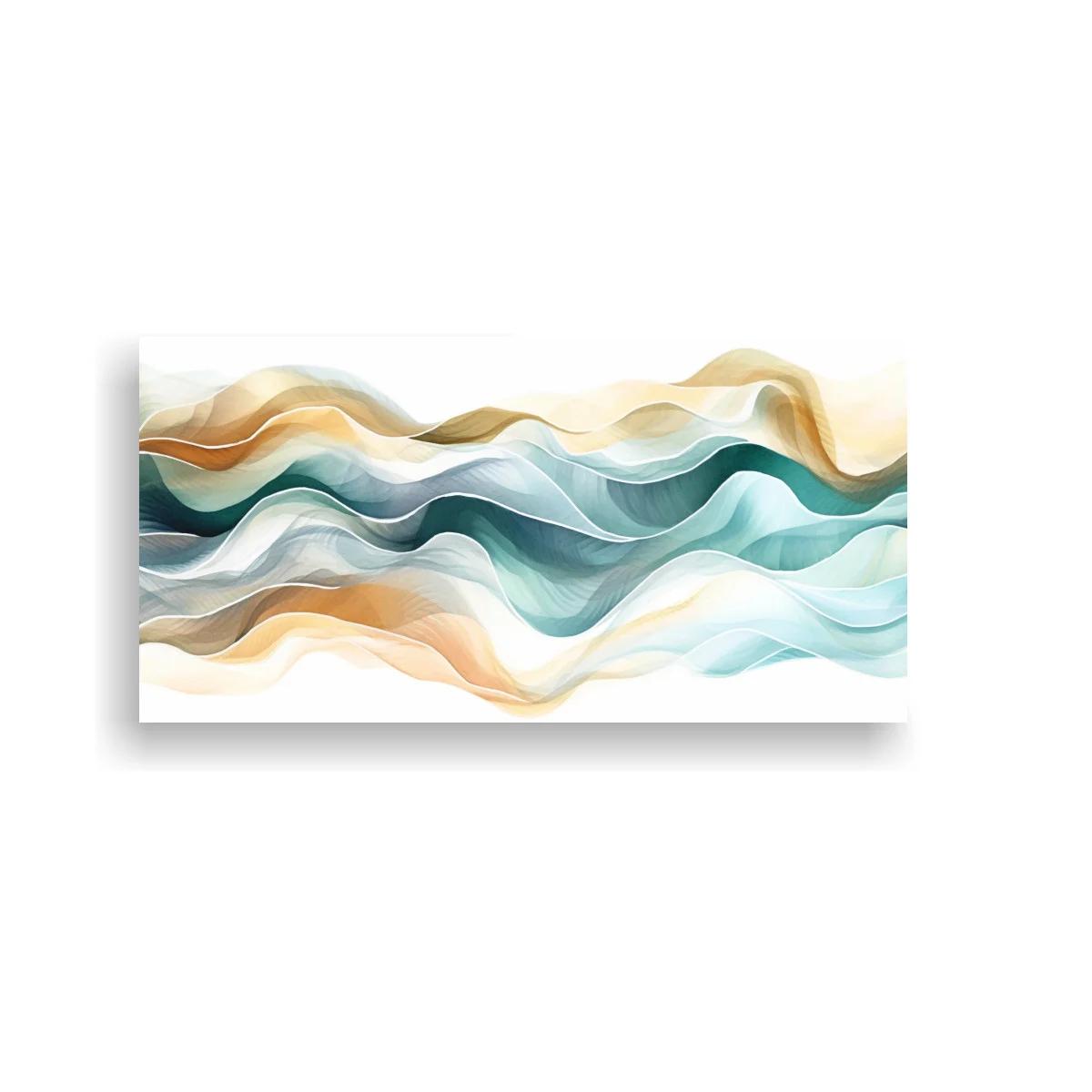 Cuadro ondas abstractas con bandas onduladas suaves — imagen principal