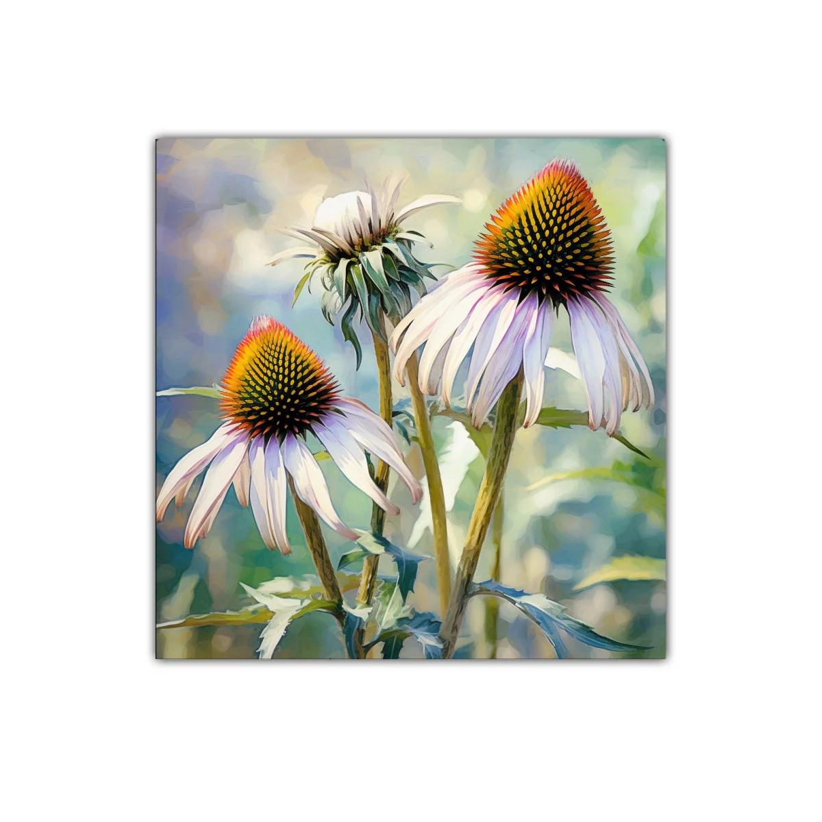 Flores vibrantes con toques cálidos y sutiles tonos pastel