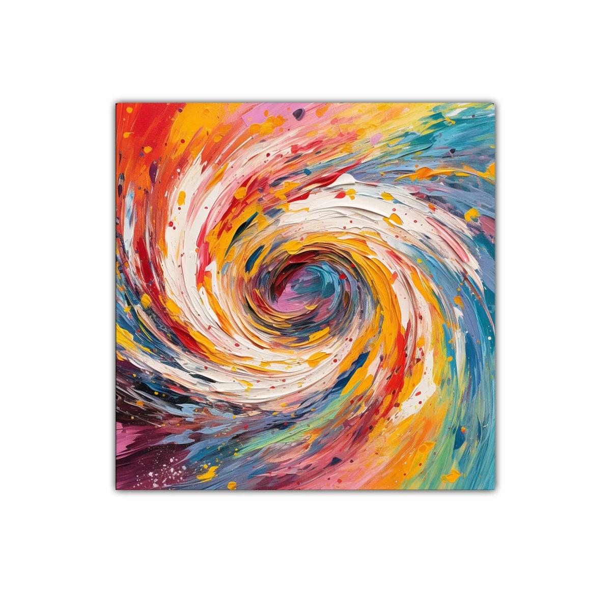 Remolino de colores vibrantes con energía dinámica