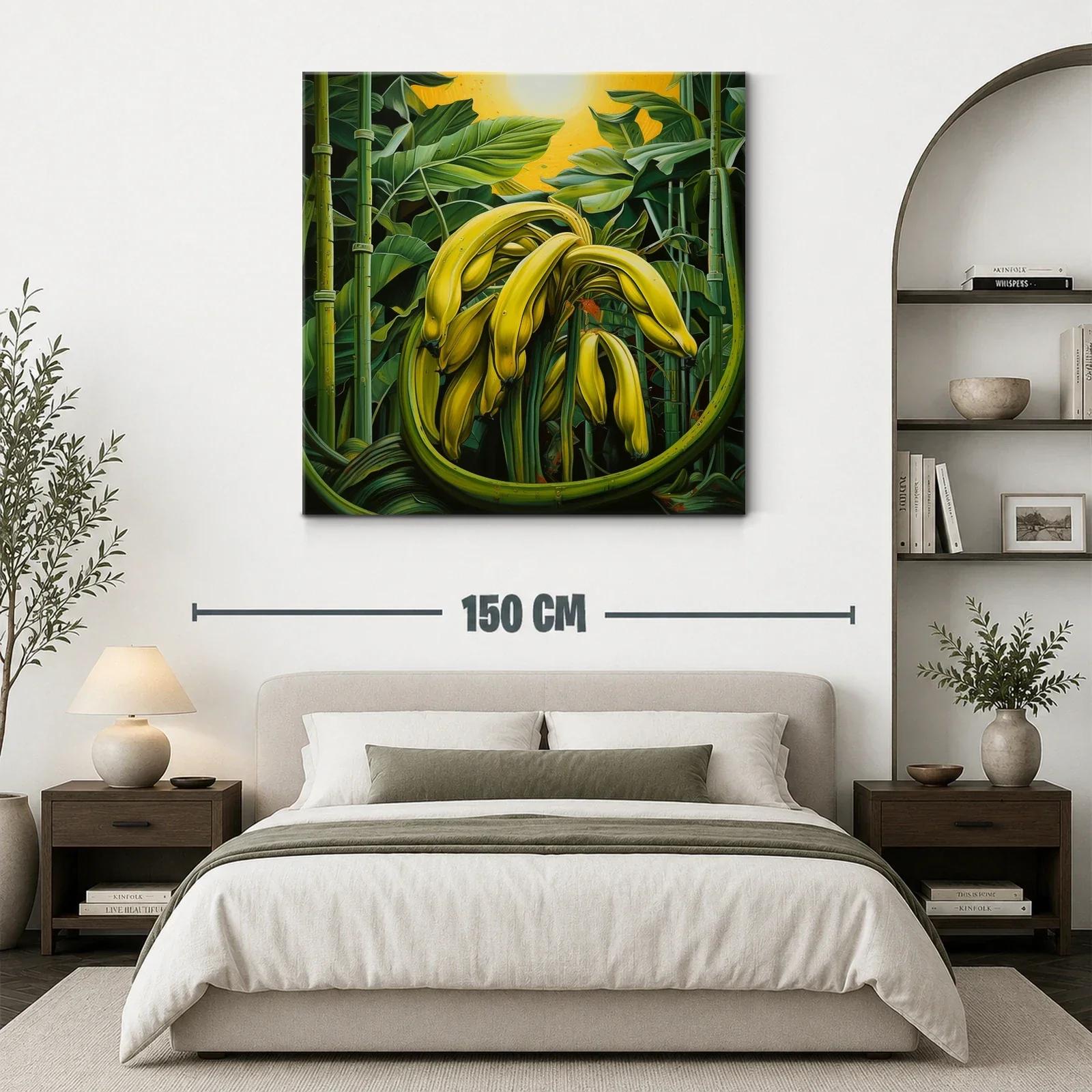 Cuadro vibrante de plátanos maduros bajo el sol tropical — miniatura 3