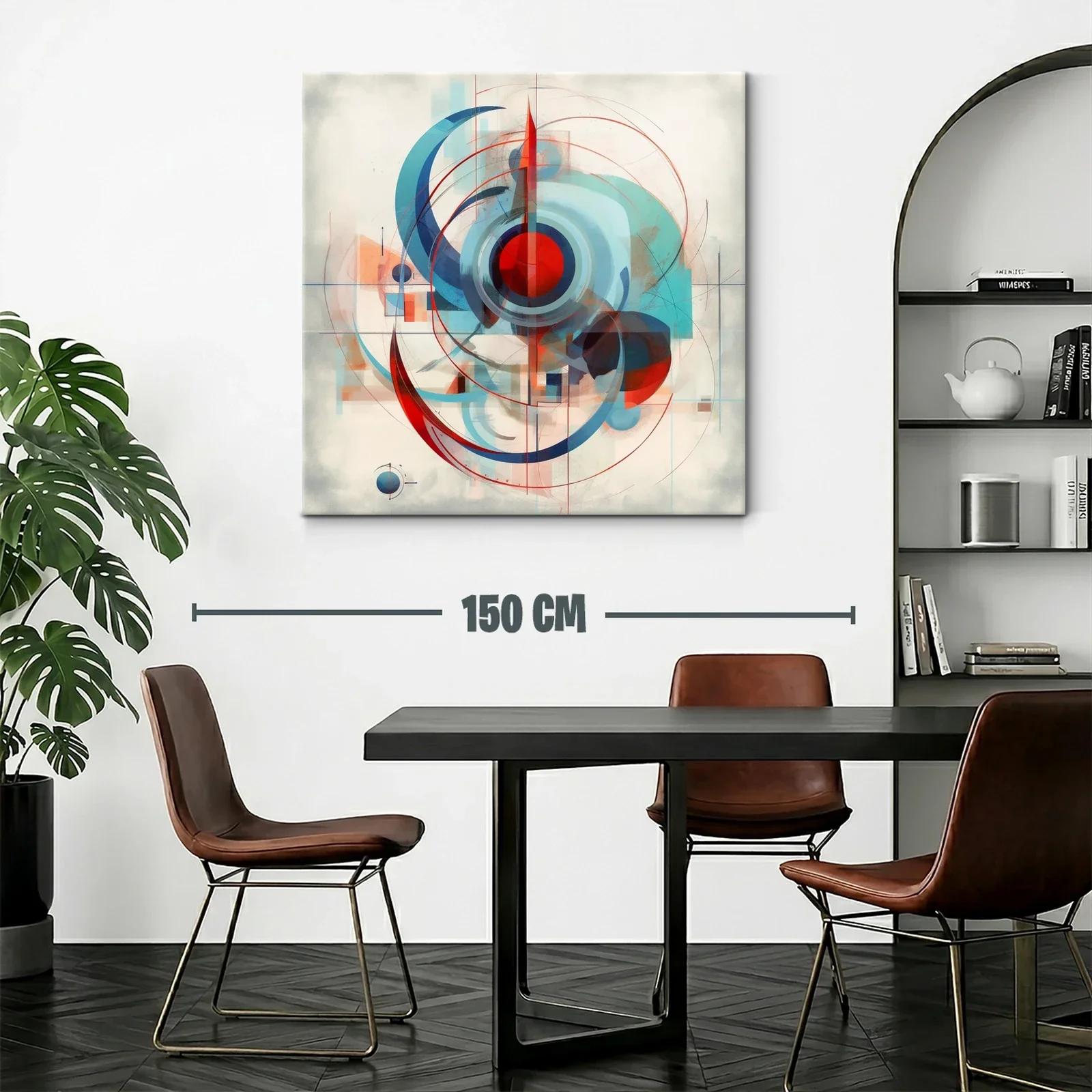 Composición abstracta con dinámicas formas curvas y líneas — miniatura 2