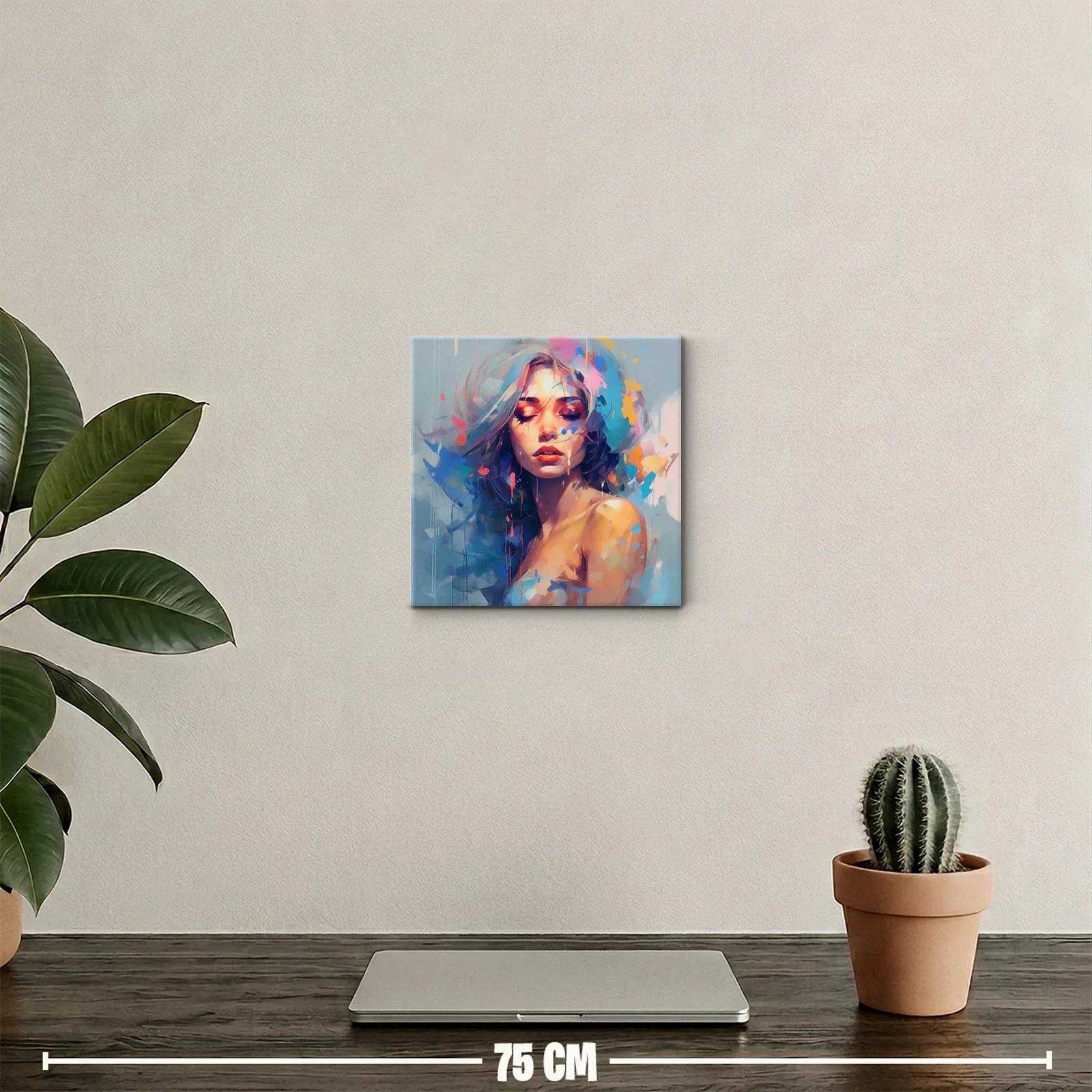Retrato femenino en tonos vibrantes y expresivos — miniatura 2