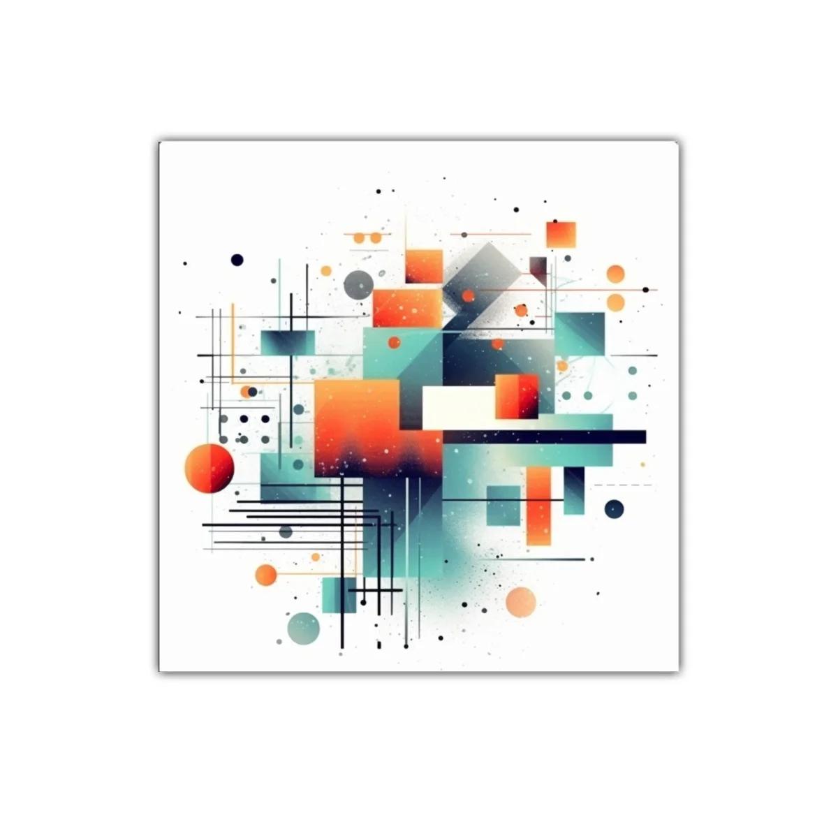 Composición geométrica con colores vibrantes y líneas dinámicas — imagen principal