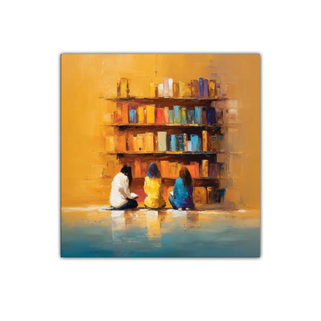 Tranquilidad y lectura en tonos cálidos y azules