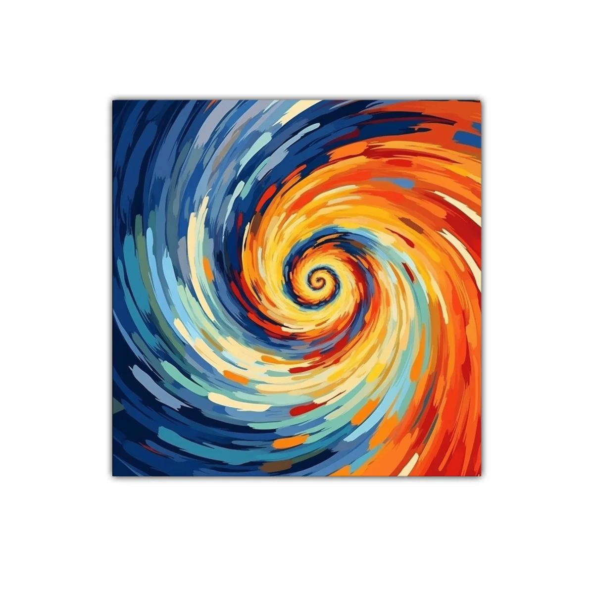 Remolino de colores vibrantes y energía dinámica