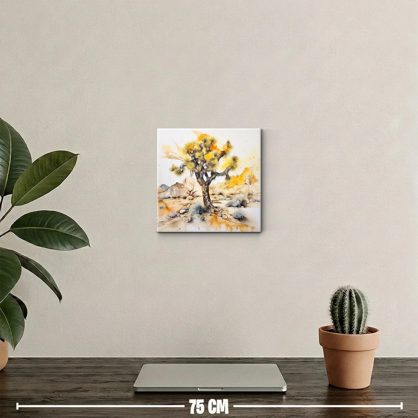Paisaje desértico con árbol y atmósfera cálida y serena — miniatura 2
