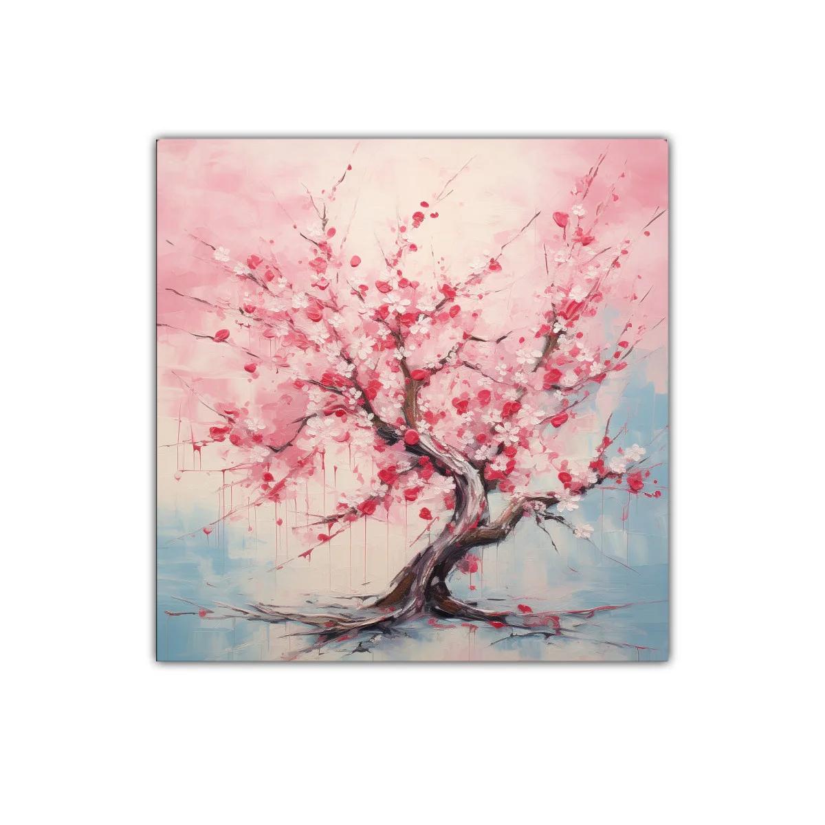 Cuadro árbol de flores rosas en tonos suaves y delicados — imagen principal