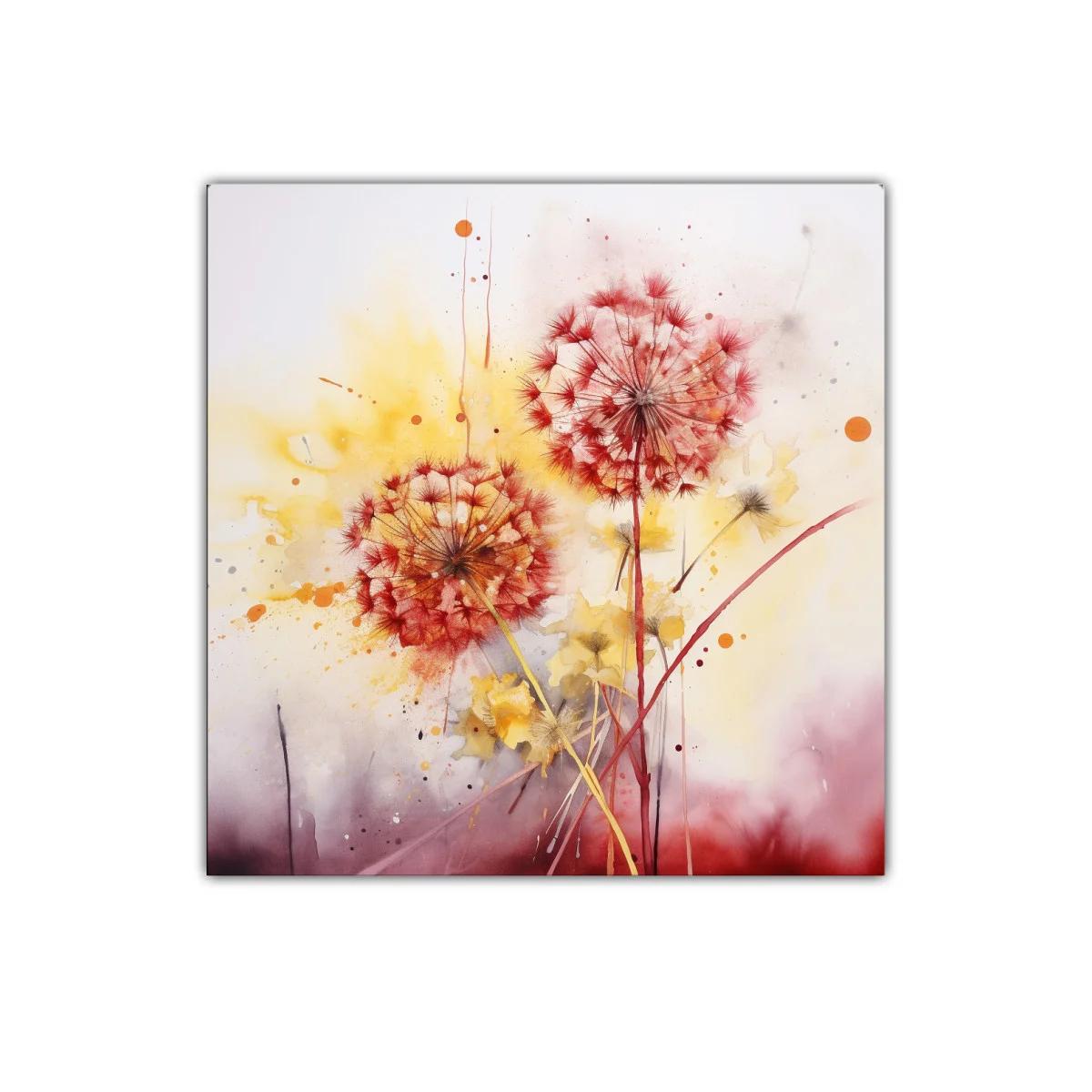 Cuadro decorativo floral con tonos cálidos y vibrantes — imagen principal