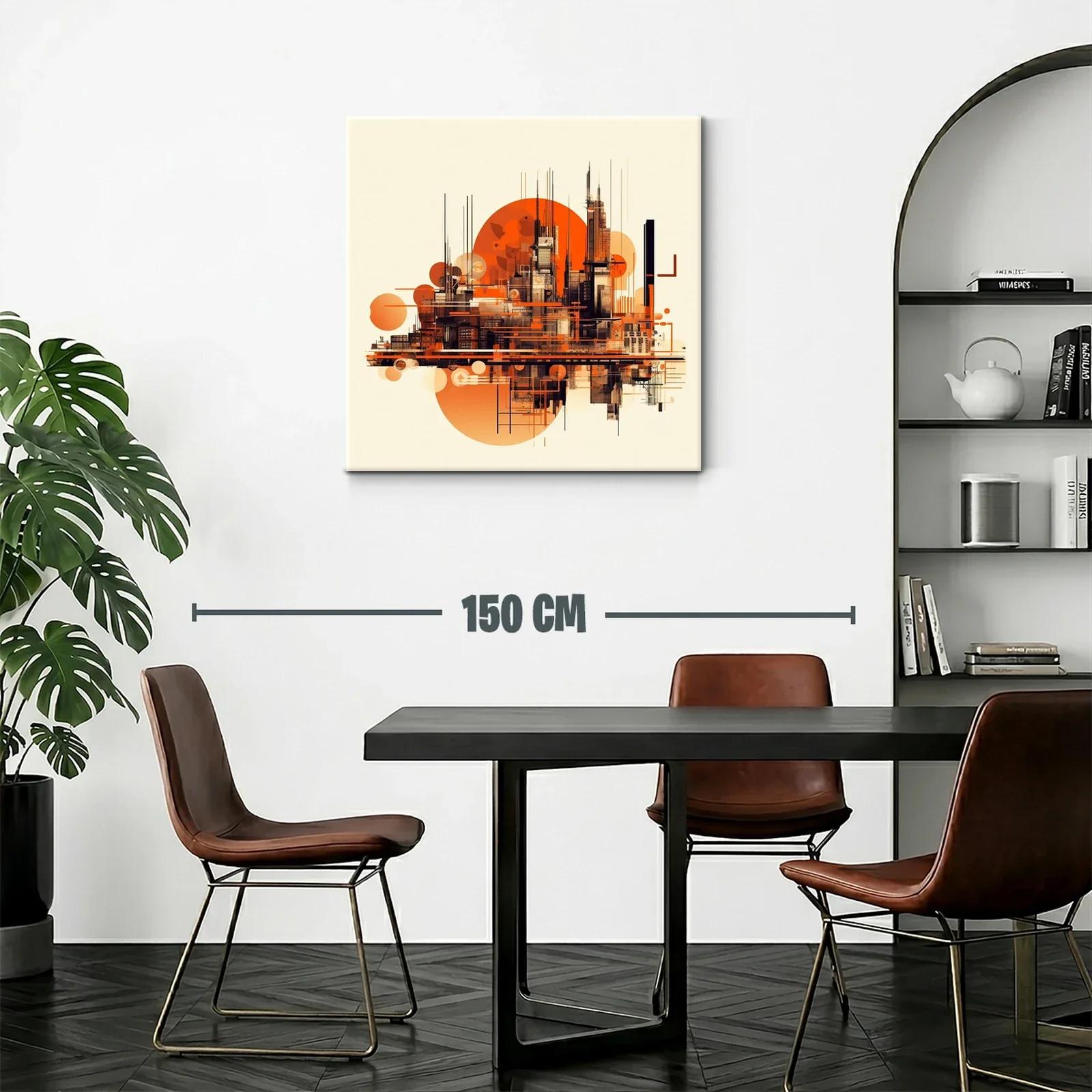Composición abstracta con formas geométricas y tonos cálidos — miniatura 2