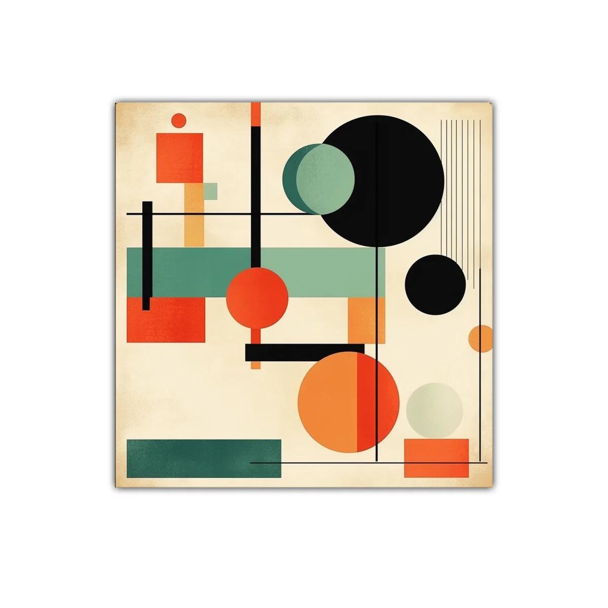 Composición geométrica colorida con contrastes vibrantes — imagen principal