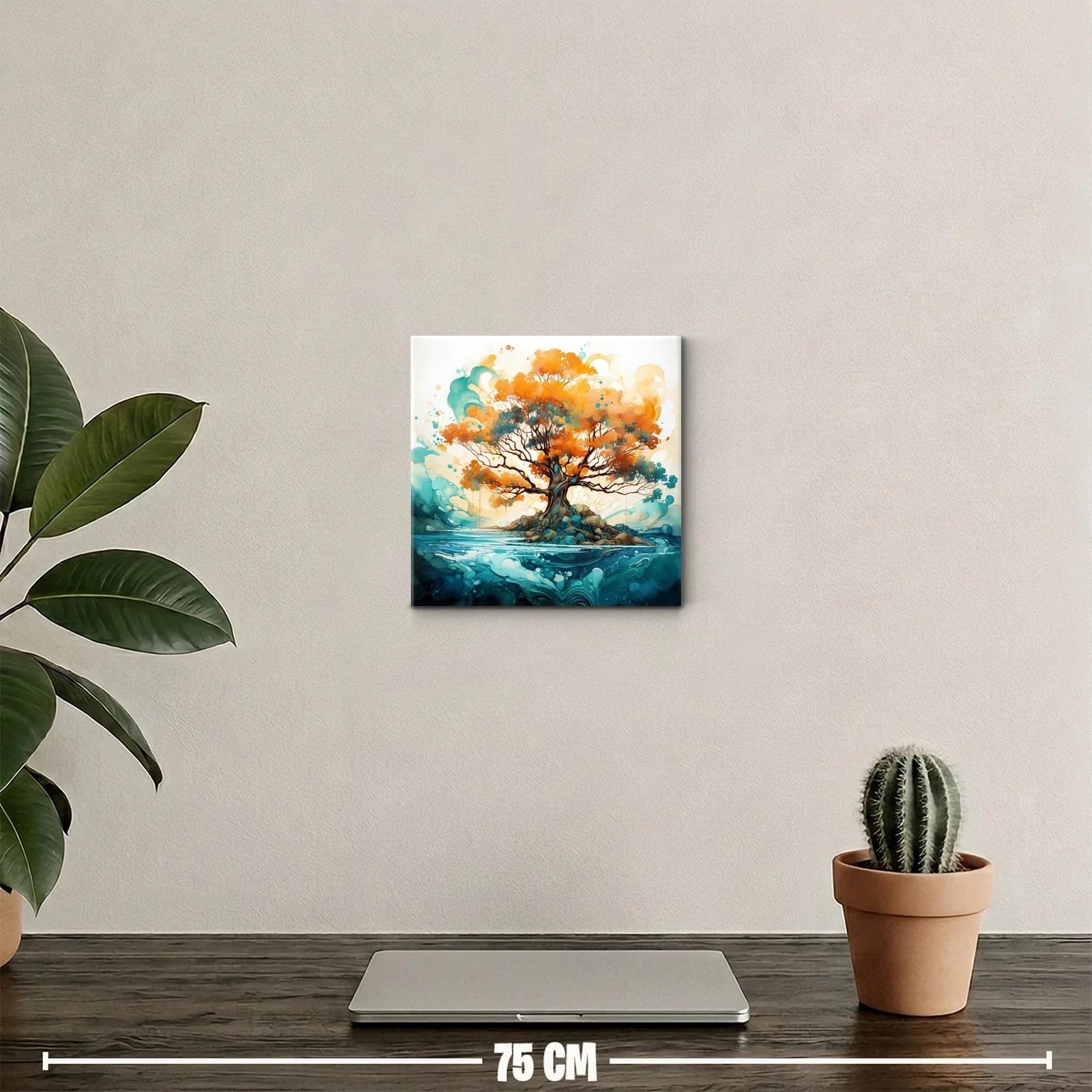 Árbol vibrante en paisaje de agua y energía dinámica — miniatura 2