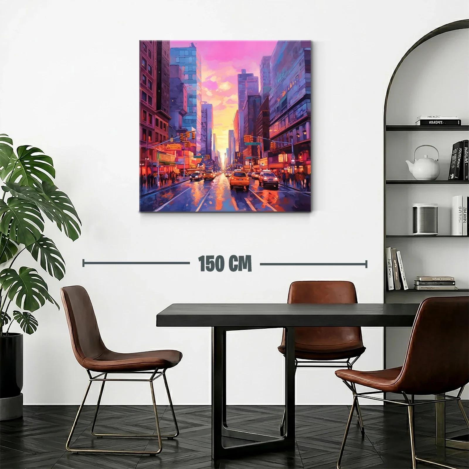 Atardecer urbano lleno de luz y movimiento vibrante — miniatura 2